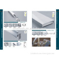 Recessed installation clear/frosted cover aluminum channel profile for led strip